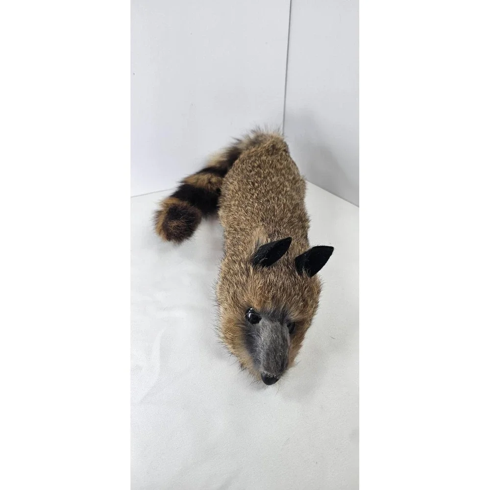 HTF Vintage 1950s FAO Schwarz Pied‎ Piper Pets Spring Body Raccoon Genuine Fur